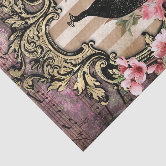 Elegant Peacock Seidenpapier (Ausschnitt)