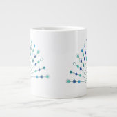 Elegant Peacock Silhouette Jumbo-Tasse (Vorderseite)