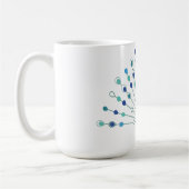Elegant Peacock Silhouette Kaffeetasse (Links)