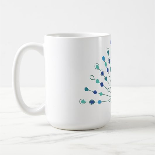 Elegant Peacock Silhouette Kaffeetasse (Links)