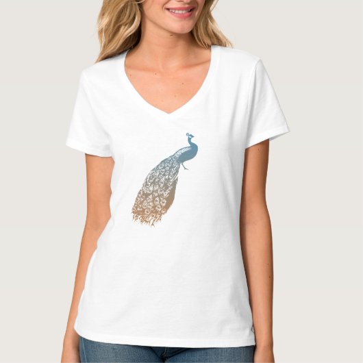 Elegant Peacock T-Shirt (Vorderseite)