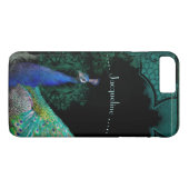 Elegant Peacock w Scrolls Personalisiert Designer Case-Mate iPhone Hülle (Rückseite (Horizontal))