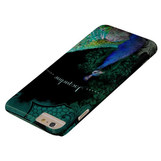 Elegant Peacock w Scrolls Personalisiert Designer Case-Mate iPhone Hülle (Unterseite)