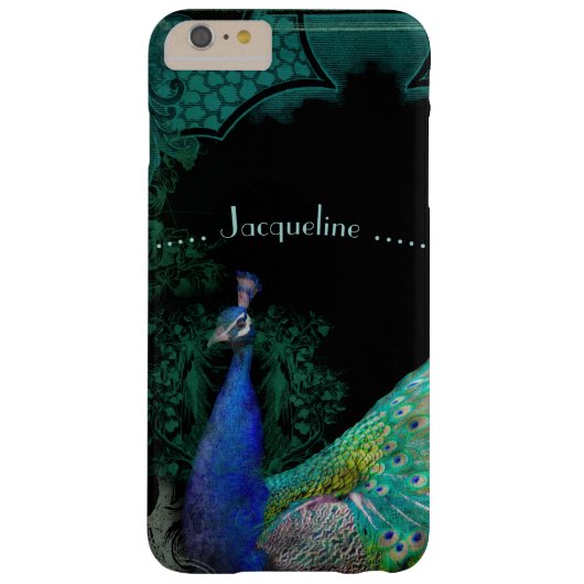 Elegant Peacock w Scrolls Personalisiert Designer Case-Mate iPhone Hülle (Rückseite)