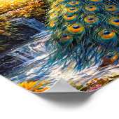 Elegant Peacock Wall Art Poster | (Ecke)