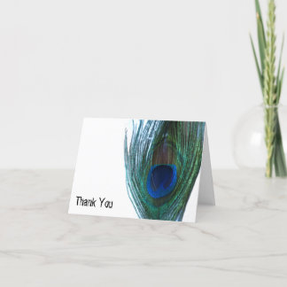 Elegant Peacock Wedding Dankeschön Cards Dankeskarte