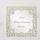 Elegant Pearl 30. Hochzeitstag Einladung (Vorne/Hinten)