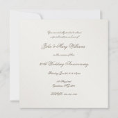 Elegant Pearl 30. Hochzeitstag Einladung (Rückseite)