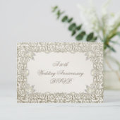 Elegant Pearl 30. Hochzeitstag RSVP Karte (Stehend Vorderseite)