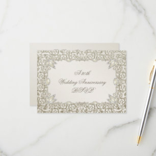 Elegant Pearl 30. Hochzeitstag RSVP Karte