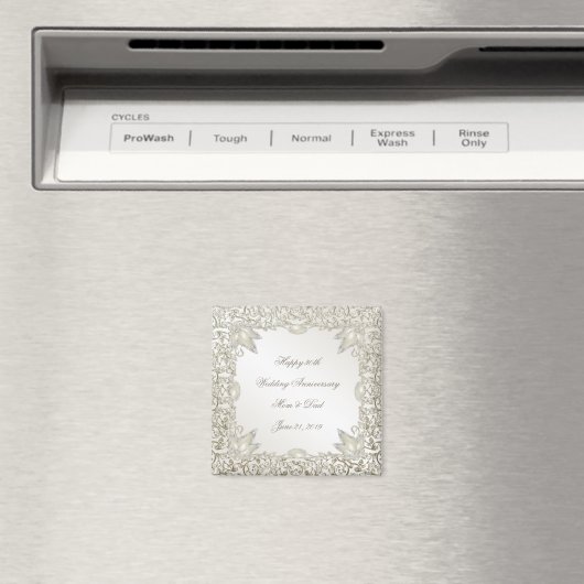 Elegant Pearl 30. Wedding Anniversary Magnet (In Situ (Geschirrspüler))