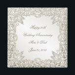 Elegant Pearl 30. Wedding Anniversary Magnet<br><div class="desc">Ein Digitalbcon-Bilddesign mit einer satinperlen Perlenfarbe und blühend Design-Thema mit einer Vielzahl von individuellen Bildern, Formen, Mustern, Stilen und Schriftart in diesem einzigartigen "Elegant Pearl 30th Wedding Anniversary" Magnet. Dieses elegante und ansprechende Design wird durch eine individuell anpassbare Textschrift ergänzt, die Ihren eigenen besondere Anlass zum Anzug bringt. KOMPLETT IHRE...</div>