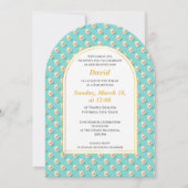 Elegant Pearl Bar Mitzvah Einladung (Vorderseite)