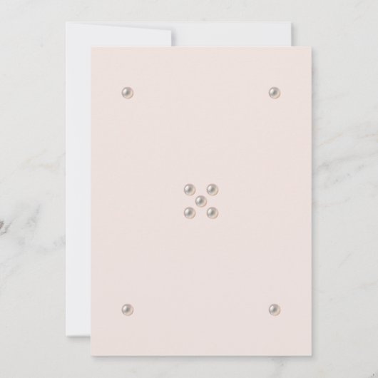 Elegant Pearl Bible Verse Christian Wedding Einladung (Rückseite)