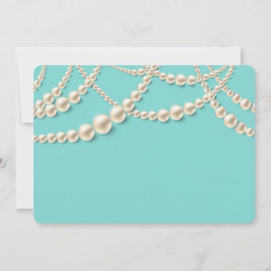 Elegant Pearl Birthday Dinner Einladung (Rückseite)
