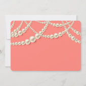 Elegant Pearl Birthday Dinner Einladung (Rückseite)