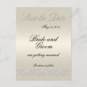 Elegant Pearl Blüht Save the Date Ankündigungspostkarte
