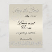 Elegant Pearl Blüht Save the Date Ankündigungspostkarte (Vorderseite)