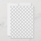 Elegant Pearl Bow Baby Shower Einladung (Rückseite)