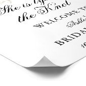 Elegant Pearl Bow Sie bindet den Knoten willkommen Poster (Ecke)