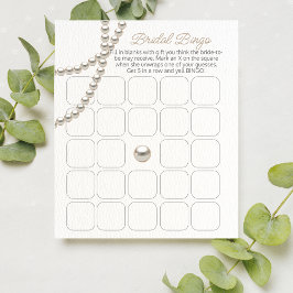 Elegant Pearl Brautparty Bingo Game