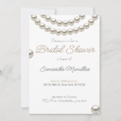 Elegant Pearl Brautparty Einladung (Vorderseite)