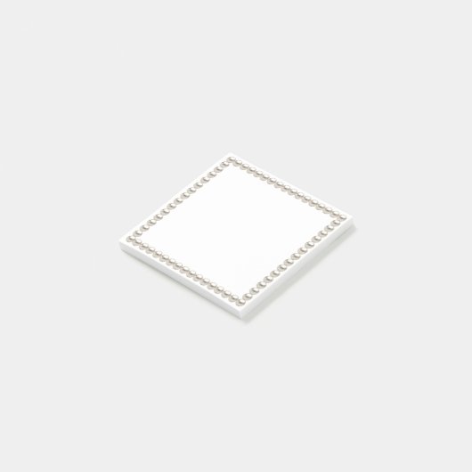 Elegant Pearl Brautparty Post-it Klebezettel (angewinkelt)