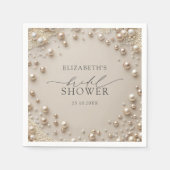 Elegant Pearl Brautparty Serviette (Vorderseite)