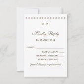 Elegant Pearl Christian Wedding RSVP Card  Karte (Vorderseite)