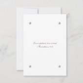 Elegant Pearl Christian Wedding RSVP Card  Karte (Rückseite)