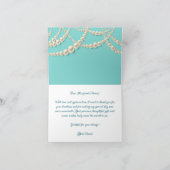 Elegant Pearl Dankeschön Card Dankeskarte (Innenseite)