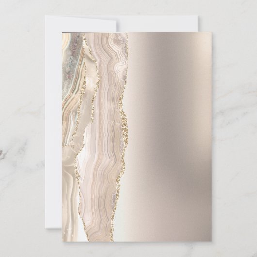 Elegant Pearl Glitzer Script Wedding Einladung (Rückseite)