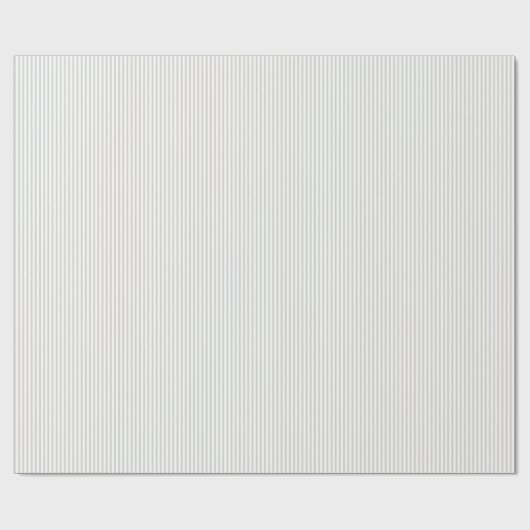 Elegant Pearl Gray Thin Stripes Geschenkpapier (Flach)