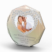 Elegant Pearl Heart 30. Hochzeitstag Fotoblock (Rechts)