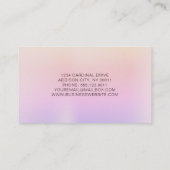 Elegant Pearl Iridescence Holographic Pastel Visitenkarte (Rückseite)