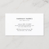 Elegant Pearl Nail Technician Chic Visitenkarte (Rückseite)