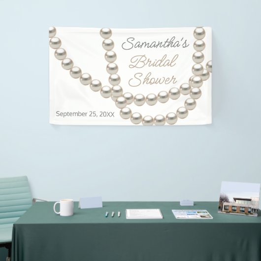 Elegant Pearl Necklace Brautparty Banner (Messeveranstaltung)