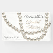 Elegant Pearl Necklace Brautparty Banner (Horizontal)