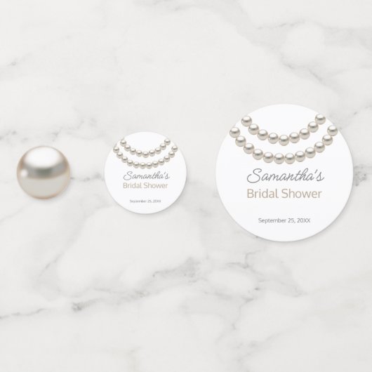 Elegant Pearl Necklace Brautparty Konfetti (Vorderseiten)