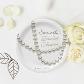 Elegant Pearl Necklace Brautparty Pappteller