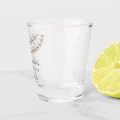 Elegant Pearl Necklace Brautparty Schnapsglas (Rechts)