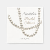 Elegant Pearl Necklace Brautparty Serviette (Vorderseite)