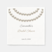 Elegant Pearl Necklace Brautparty Serviette (Vorderseite)