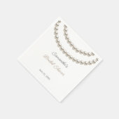 Elegant Pearl Necklace Brautparty Serviette (Ecke)