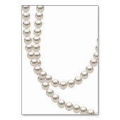 Elegant Pearl Necklace Brautparty Tischnummer (Rückseite)
