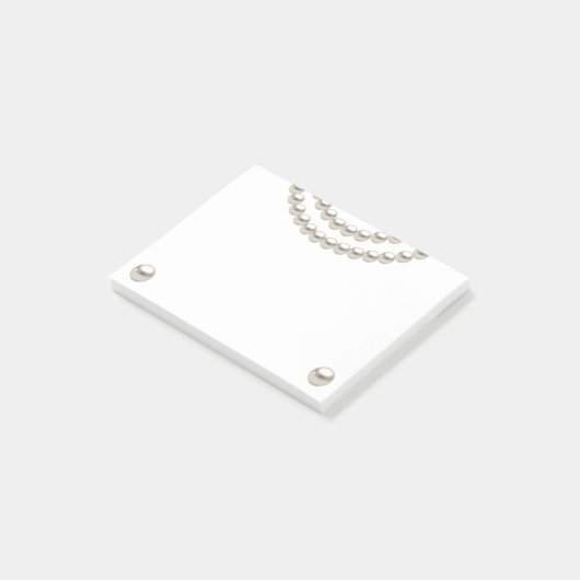 Elegant Pearl Necklace Post-it Klebezettel (angewinkelt)