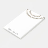 Elegant Pearl Necklace Post-it Klebezettel (angewinkelt)