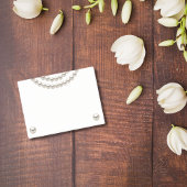 Elegant Pearl Necklace Post-it Klebezettel