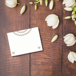 Elegant Pearl Necklace Post-it Klebezettel