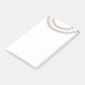 Elegant Pearl Necklace Post-it Klebezettel (angewinkelt)